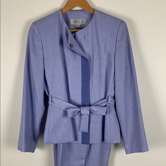 Larry Levine Purple Pant Suit - Picture 1 of 8